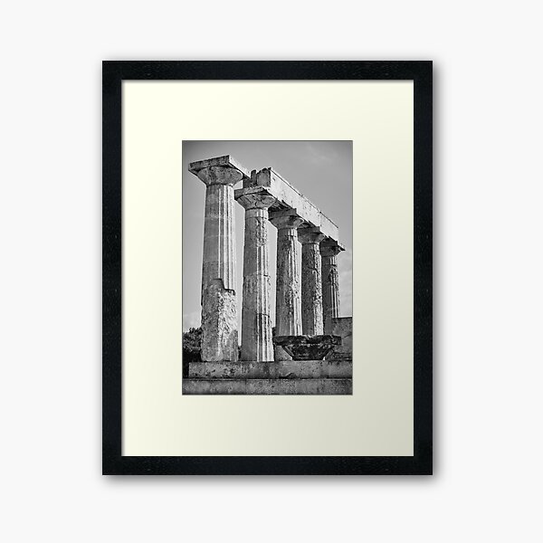 Columns of Temple of Aphaea Framed Art Print