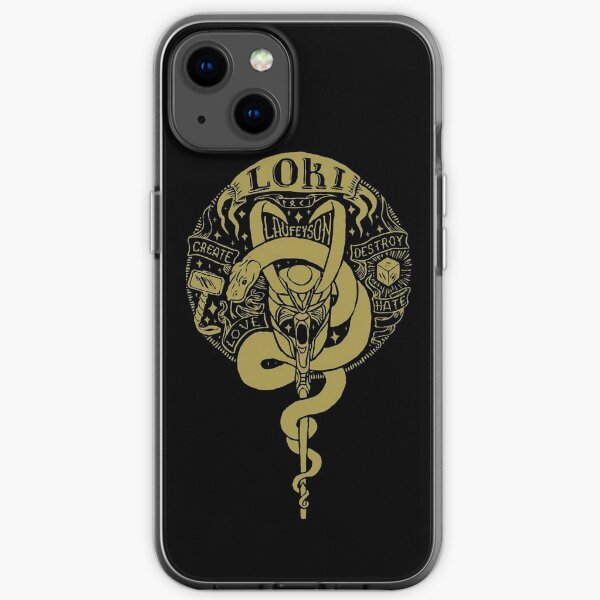 Loki Abstrakter Tattoo-Stil iPhone Flexible Hülle