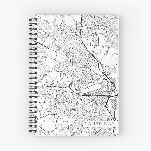 Item preview, Cambridge Map, USA - Black and White designed and sold by MainStreetMaps.