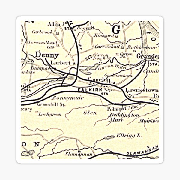 Item preview, FALKIRK & surrounding area map 1898 designed and sold by yourscotland.
