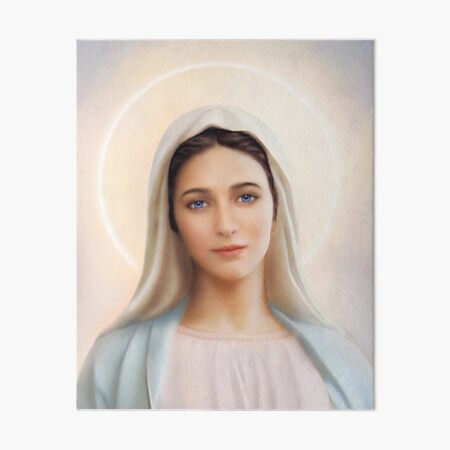 Our Lady of Medjugorje poster,The Queen of Peace Virgin Mary Kraljica Mira Art Board Print