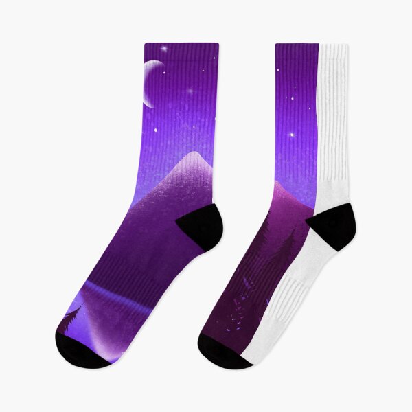 Item preview, purple mountain forest night designed and sold by LavrushaArt.