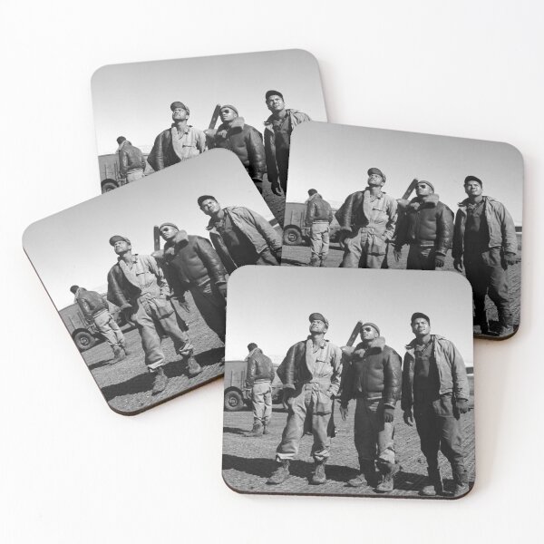 Item preview, Tuskegee Airmen Groundcrew Looking Skyward - WW2 Italy - 1945 designed and sold by warishellstore.