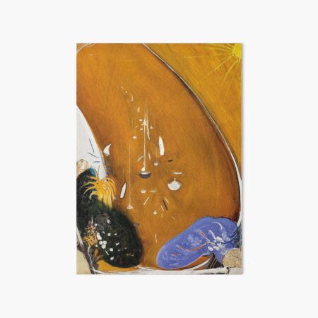 Brett Whiteley - In the Bottom Park at Lavender Bay there is a Jacaranda and a Gardenia Tree (1984-85). High quality reproduction. Art Board Print
