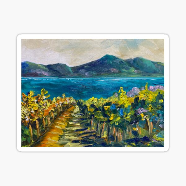 Summer Drive in Wine Country Sticker