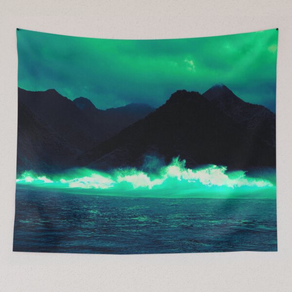 Item preview, Tropical vibrant ocean waves designed and sold by cutecrazytshirt.