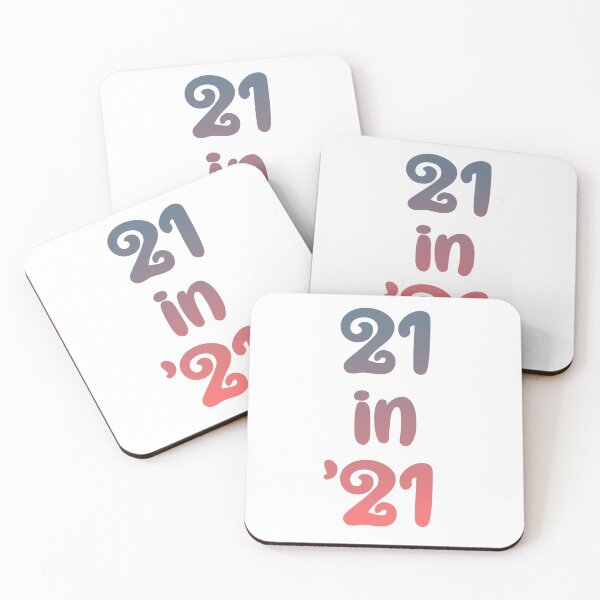 Item preview, 21 IN 21 gradient | TURNING 21 IN 2021 | 21ST birthday | 21st birthday gift | Cute 21st birthday gift designed and sold by Violet Treasures.