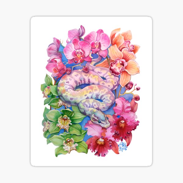 "Year of the Snake" - Chinese Zodiac Watercolour Sticker