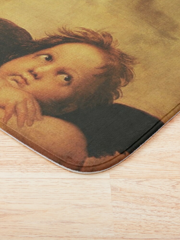Thumbnail 3 of 6, Bath Mat, Angels Cherubs Raphael - Santi Sistine Madonna Sweet designed and sold by Vivanne-art.