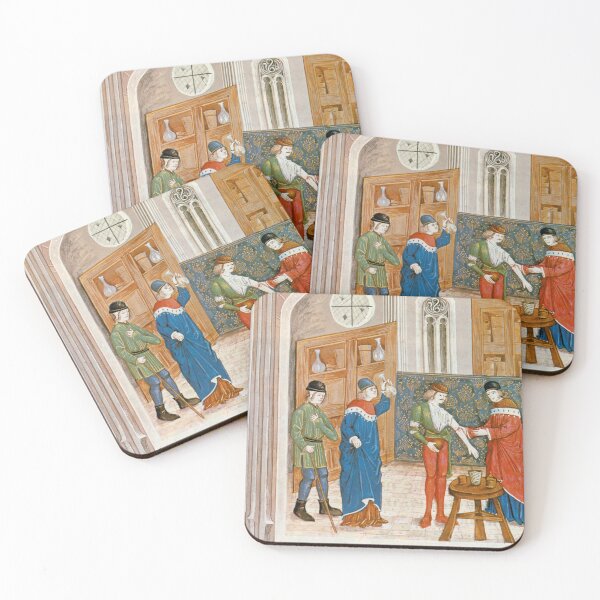 Item preview, Vintage Historic Drawing of Medieval Medicine and Doctors designed and sold by ScienceSource.