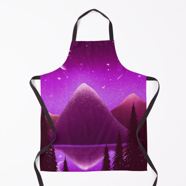 Item preview, pink mountain forest night designed and sold by LavrushaArt.