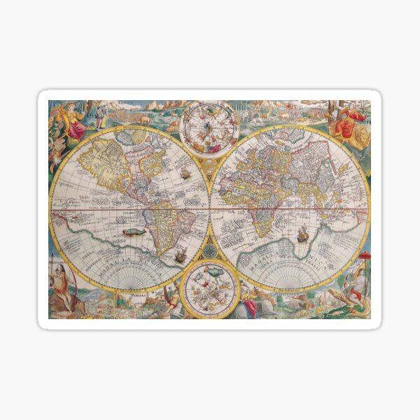 Item preview, Old World Map  designed and sold by Nerdy-Tees.