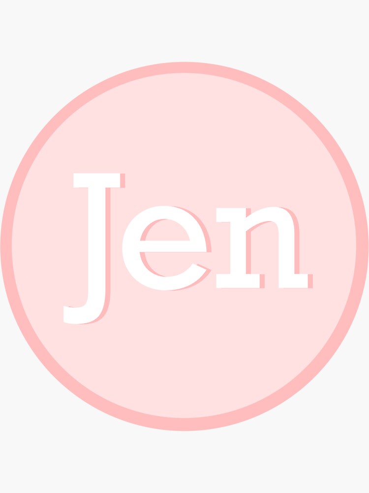 "Jen Name Tag Sticker" Sticker for Sale by jaiyla614 Redbubble
