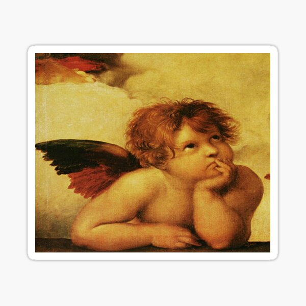 Item preview, Raffaello Sanzio da Urbino Sistine Madonna, angel 2. designed and sold by Vivanne-art.