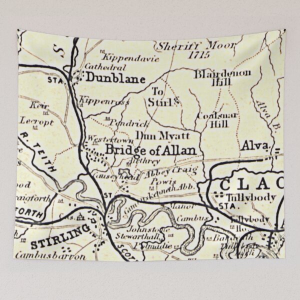 Item preview, BRIDGE OF ALLAN & surrounding area map 1898 designed and sold by yourscotland.