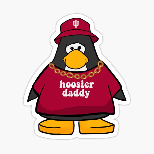 black hoosier daddy club penguin Sticker