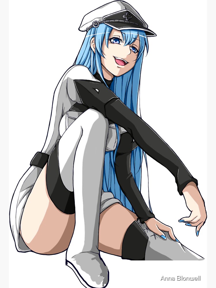 Esdeath manga Waifu : Akame ga Kill Postcard by Anna Blonwell