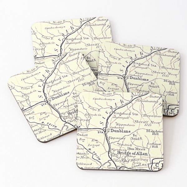 Item preview, DUNBLANE & surrounding area map 1898 designed and sold by yourscotland.