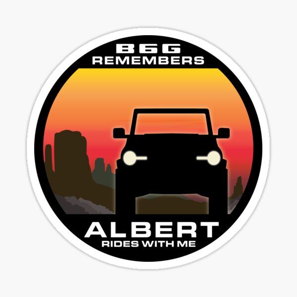 In Memory of Albert - Desert version Sticker