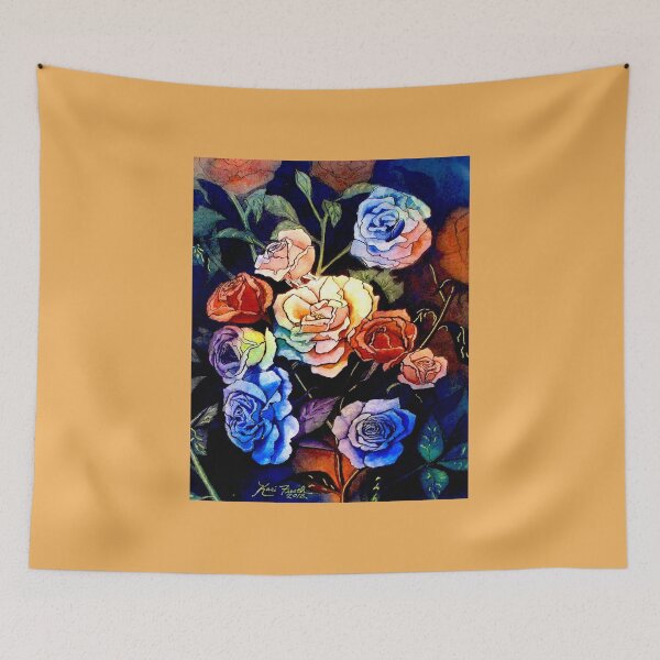 Item preview, Watercolor Rainbow Rose Bouquet designed and sold by KarisCanvasShop.