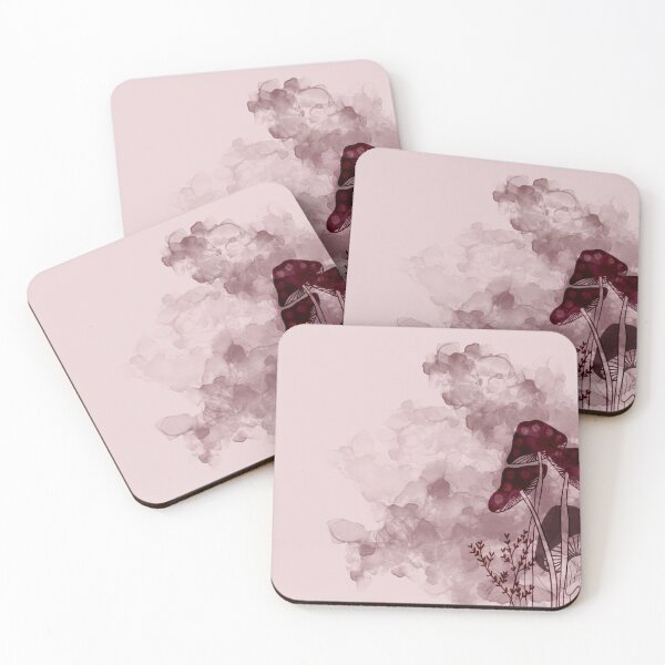 Item preview, Burgundy Mushrooms  designed and sold by Moon Fern Vintage.