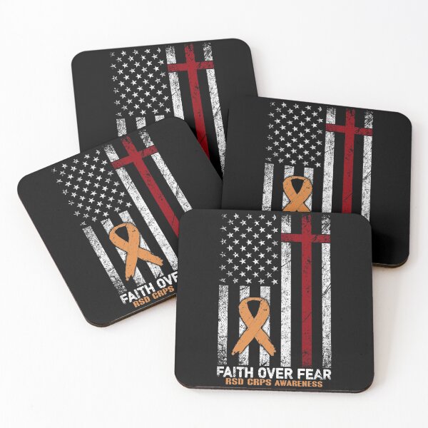 Item preview, Christian Distressed USA Flag Cross Faith Over Fears RSD CRPS Awareness designed and sold by Brad-FI.