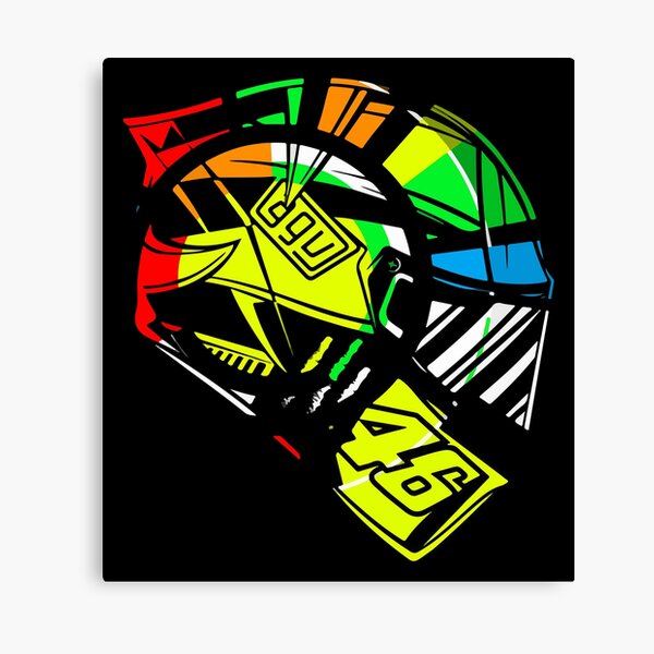 Valentino Rossi 46 Helmet Canvas Print