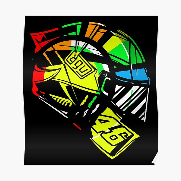 Casque Valentino Rossi 46 Poster