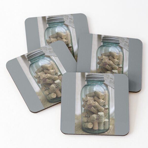 Item preview, Blue ball jar with wine corks designed and sold by memorguson.