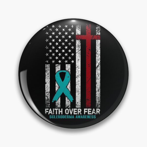 Item preview, Christian Distressed USA Flag Cross Faith Over Fears Scleroderma Awareness designed and sold by Brad-FI.