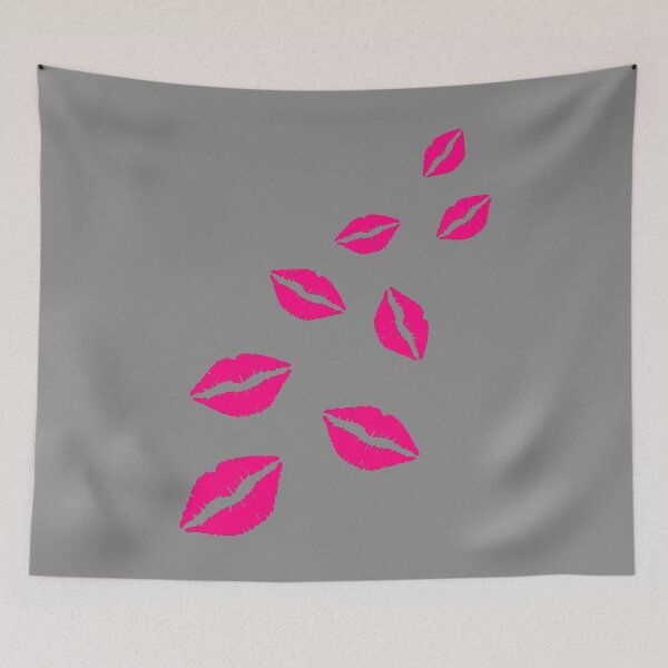 Item preview, Pink kisses gray designed and sold by oxoxoxo.