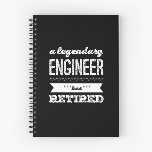 Item preview, A Legendary Engineer Has Retired White Font designed and sold by HppyStrngHelthy.