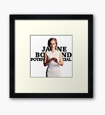 Gillian Anderson as Jane Bond Series Framed Print
