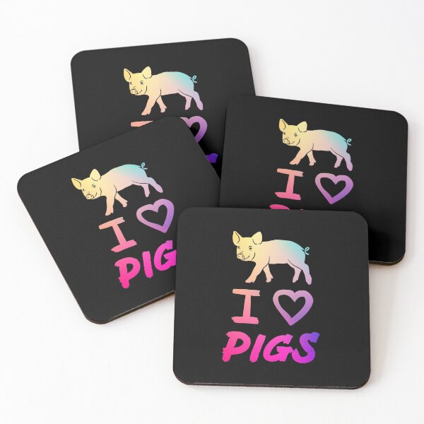 Item preview, I Love Pigs Rainbow Pig  designed and sold by Mochi-Merch.