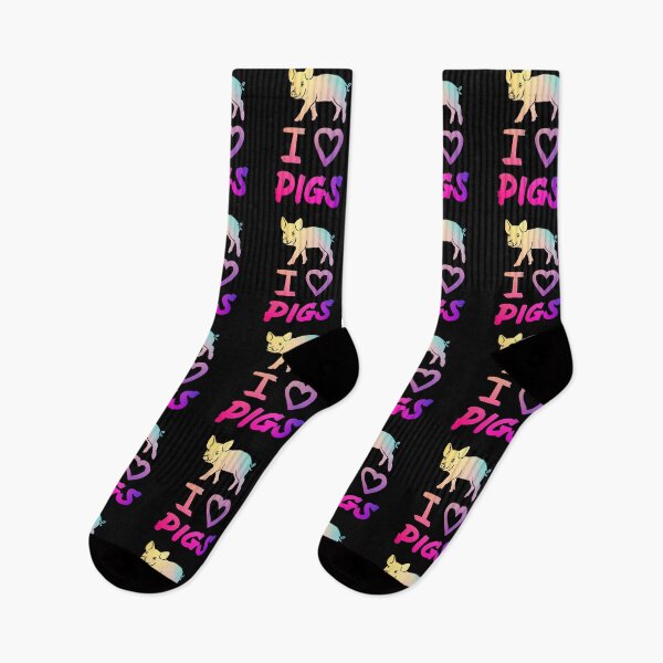 Item preview, I Love Pigs Rainbow Pig  designed and sold by Mochi-Merch.