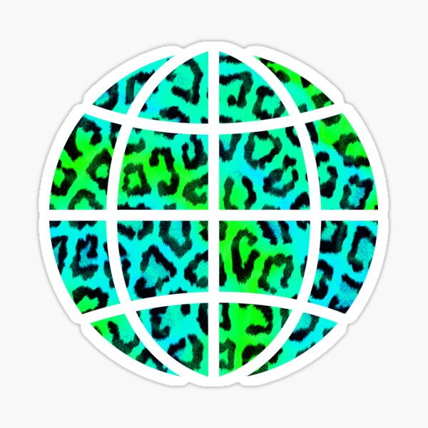 Green World Leopard. Sticker