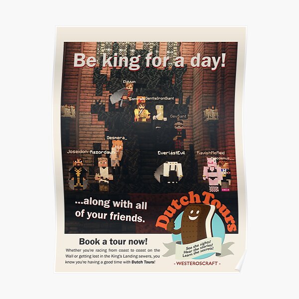 WesterosCraft Dutch Tours Poster Poster