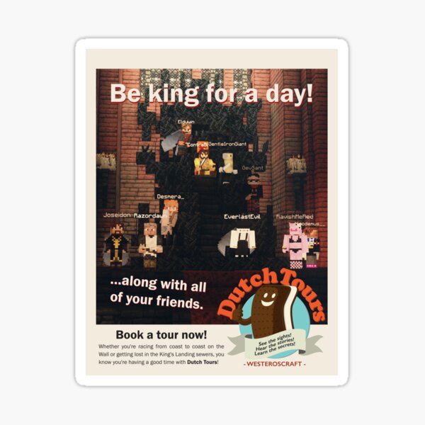 WesterosCraft Dutch Tours Poster Sticker
