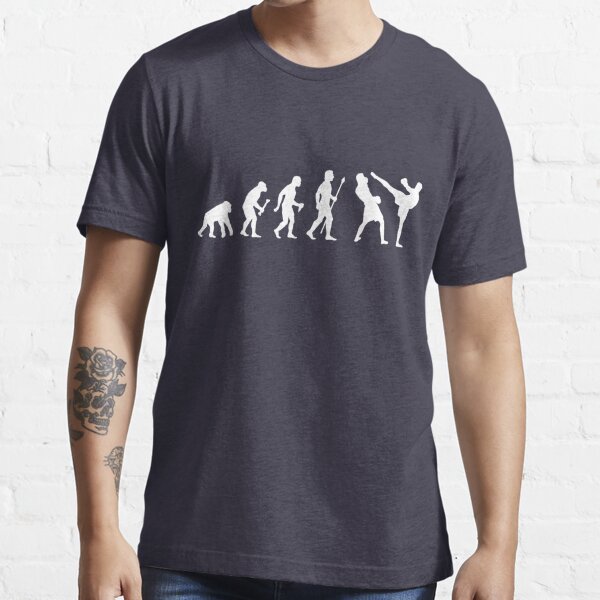 Evolution Of Man And Kickboxing Essential T-Shirt