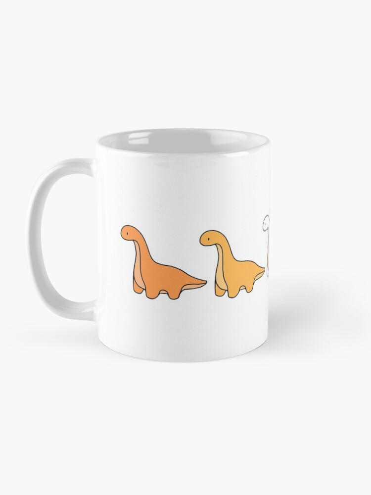Alternate view of Subtle Pride Lesbian Flag Dinosaur Coffee Mug