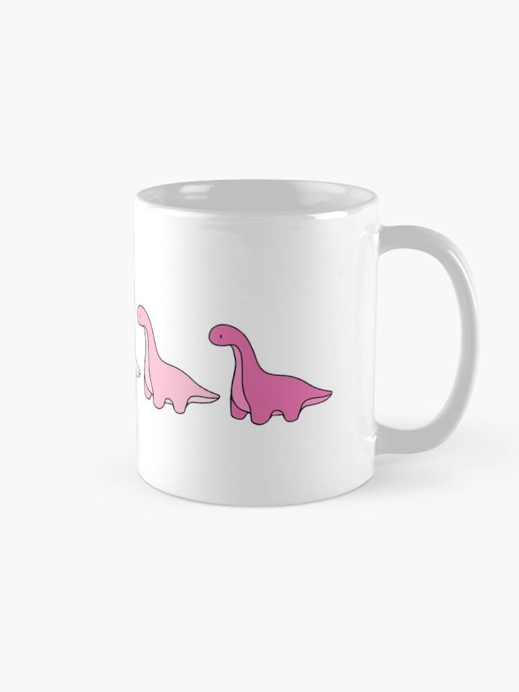 Alternate view of Subtle Pride Lesbian Flag Dinosaur Coffee Mug