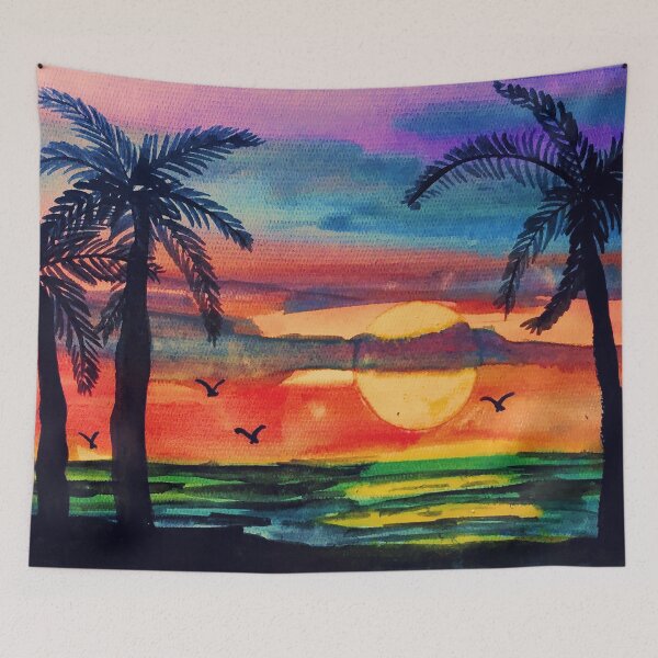 Item preview, Sunset Art - Watercolor designed and sold by YogiHappy.