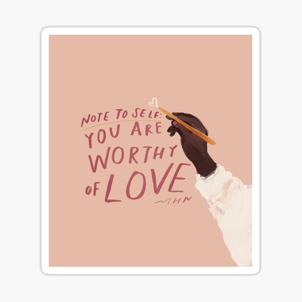 Item preview, Note to self: You are worthy of love - Black African American Woman Art - Morgan Harper Nichols designed and sold by morgansgoods.