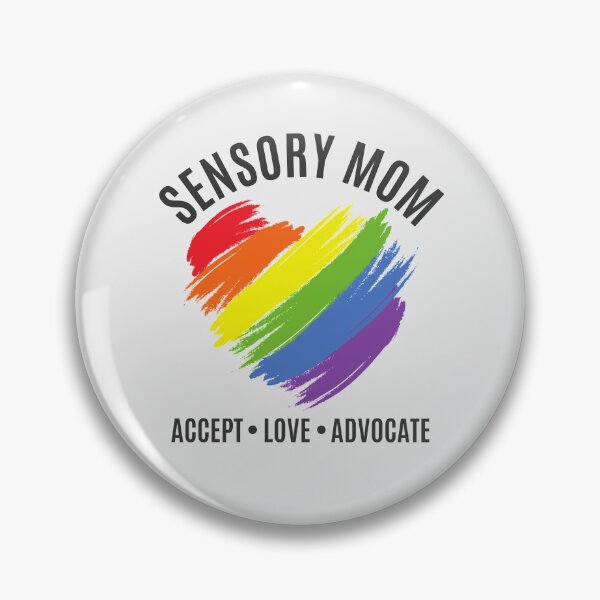 Item preview, Sensory Mom SPD Awareness Rainbow Heart designed and sold by ModkMerch.