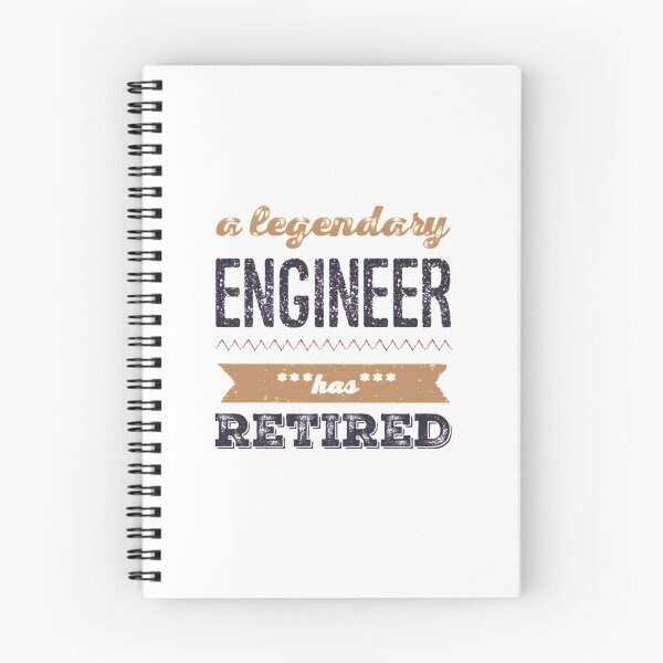 Item preview, A Legendary Engineer Has Retired Black Brown Font designed and sold by HppyStrngHelthy.