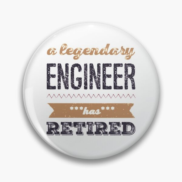 Item preview, A Legendary Engineer Has Retired Black Brown Font designed and sold by HppyStrngHelthy.