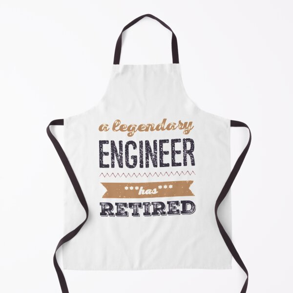 Item preview, A Legendary Engineer Has Retired Black Brown Font designed and sold by HppyStrngHelthy.