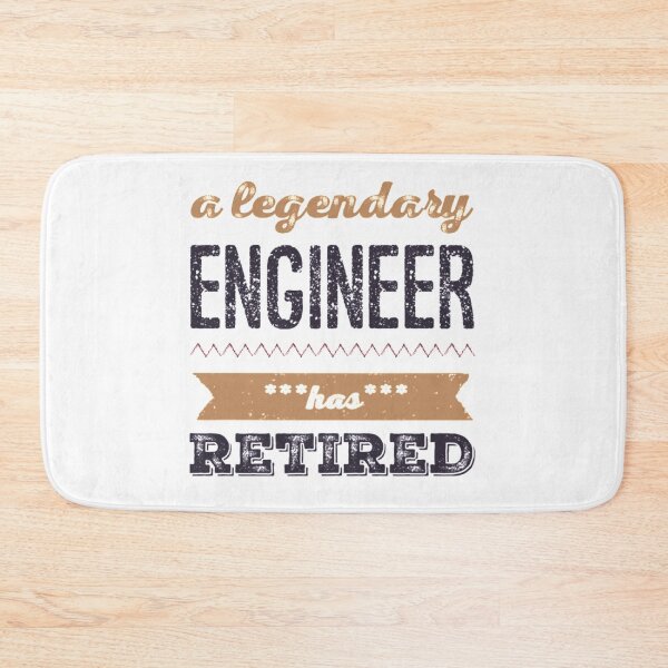 Item preview, A Legendary Engineer Has Retired Black Brown Font designed and sold by HppyStrngHelthy.
