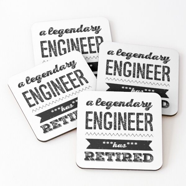 Item preview, A Legendary Engineer Has Retired Black Font designed and sold by HppyStrngHelthy.