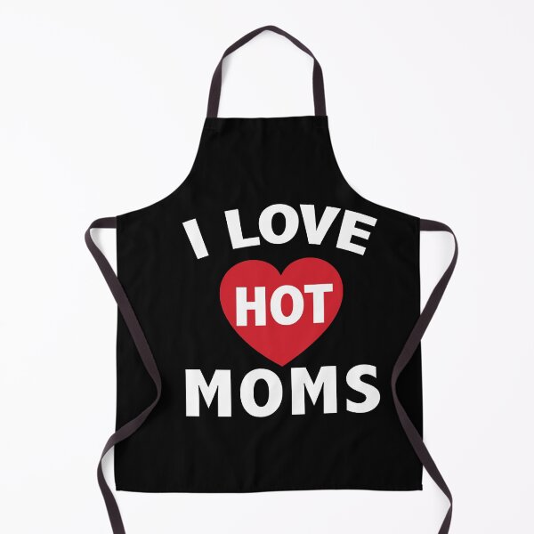 Item preview, I Love Hot Moms Gifts Funny Red Heart Love Moms designed and sold by ZimbomDesigner.